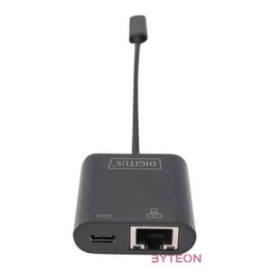 DIGITUS USB Type-C Gigabit Ethernet Adapter with Power Delivery Support