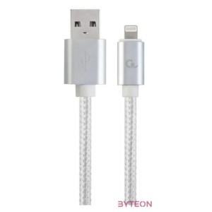GEMBIRD CCB-mUSB2B-AMLM-6-S USB to 8-pin cable cotton braided metal connectors 1.8m silver