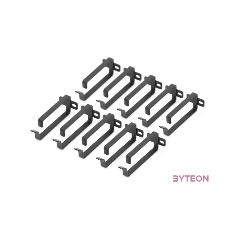DIGITUS 10xcable managment ring for 19inch cases 44mmx100mm black RAL9005