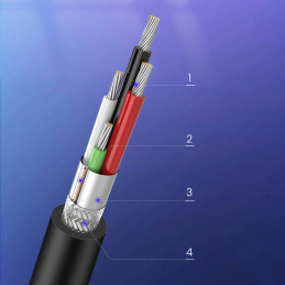 UGREEN US135 USB 2.0 AB nyomtatókábel, aranyozott, 5 m (fekete)