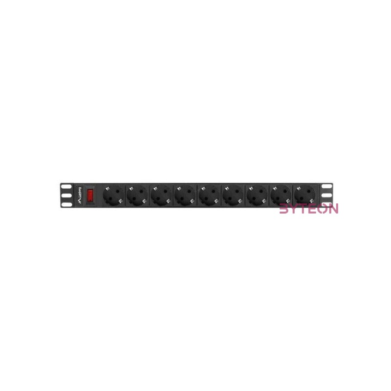 LANBERG power distribution unit PDU 19 1U 16A 9 schuko 3m black