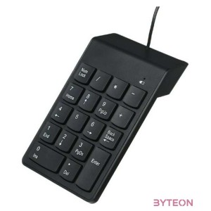 GEMBIRD KPD-U-03 USB numeric keypad black slim 18 keys