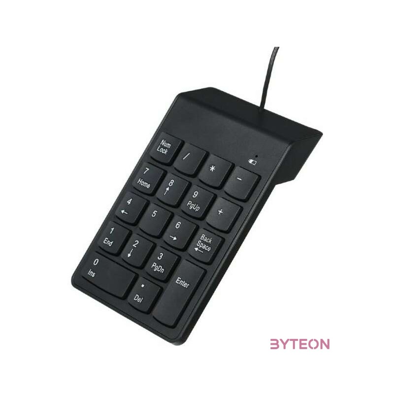 GEMBIRD KPD-U-03 USB numeric keypad black slim 18 keys
