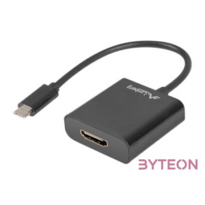 LANBERG AD-UC-HD-01 adapter USB TYPE-C M -HDMI F 15cm Black