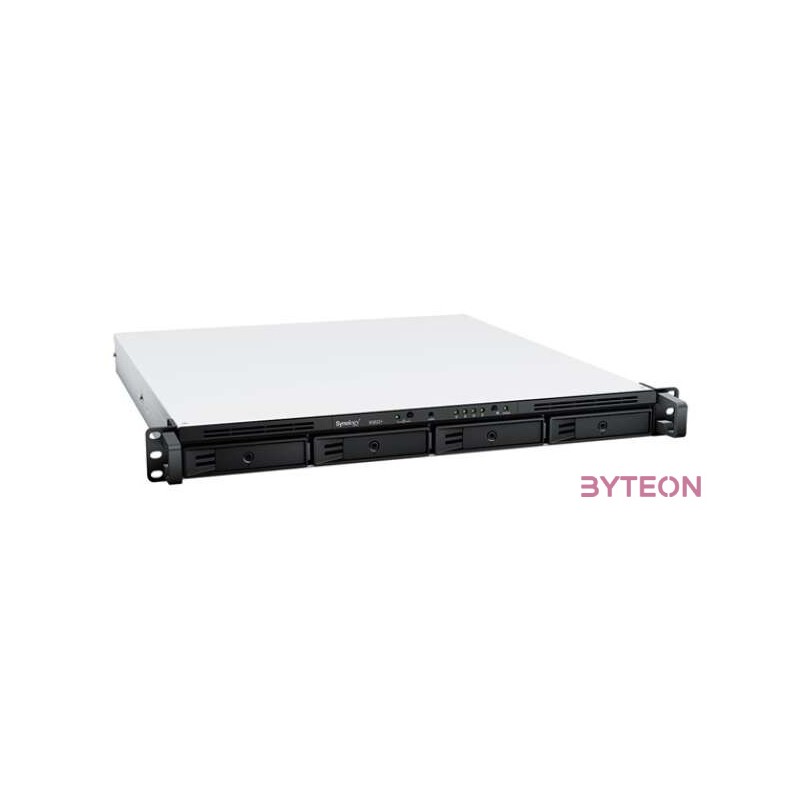 SYNOLOGY RS822RP 4-Bay NAS-Rackmount AMD Ryzen V1500B 4-core 2.2GHz 2GB DDR4 ECC SODIMM 2xUSB 3.2 RJ-45 4x1GbE