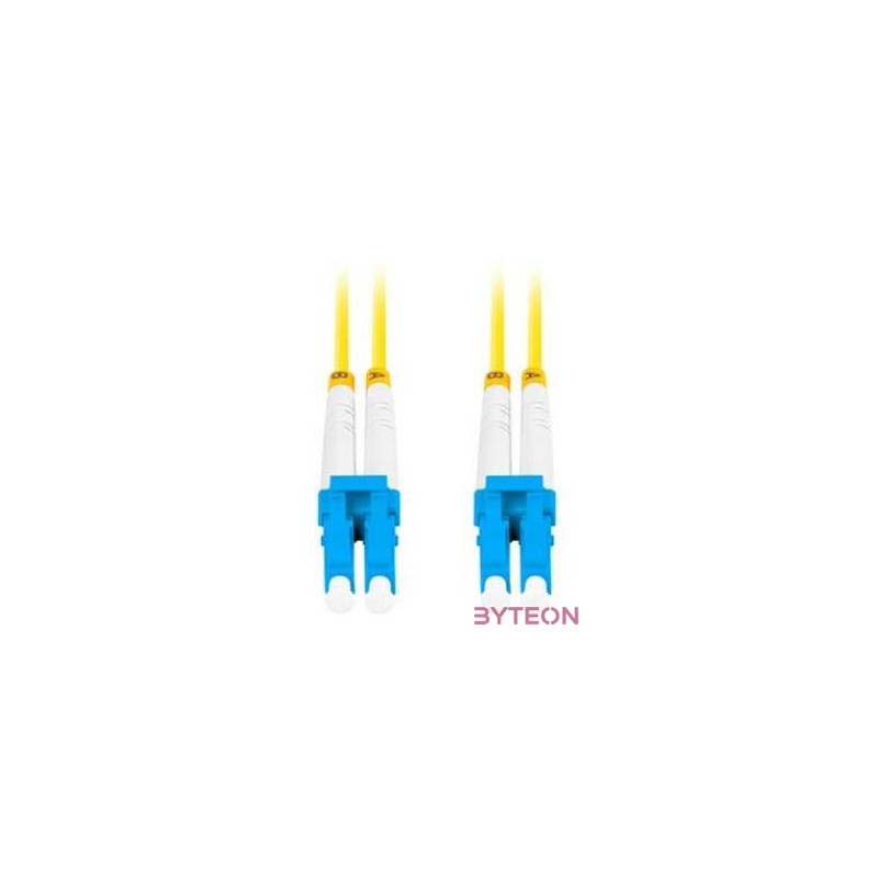 LANBERG fiber optic patchcord SM LC,UPC-LC,UPC duplex 1m LSZH g657a1 3.0mm yellow