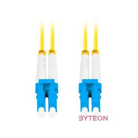 LANBERG fiber optic patchcord SM LC,UPC-LC,UPC duplex 1m LSZH g657a1 3.0mm yellow