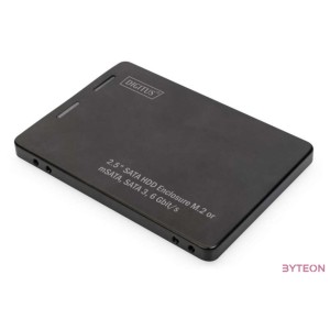DIGITUS 2.5inch SATA HDD Enclosure M.2 or mSATA SATA 3 6Gbit,s write speed up to 520MB,s