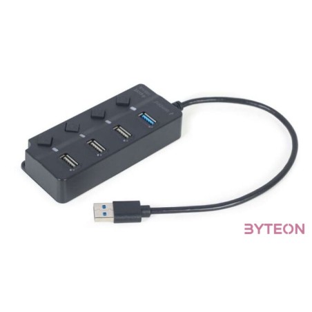 GEMBIRD 4-port USB HUB 1 x USB 3.1  3 x USB 2.0 black