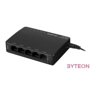 LANBERG switch PoE desktop 5-port 1GB 4 ports PoE 30W,port max 60W DSP3-1005-60W unmanaged