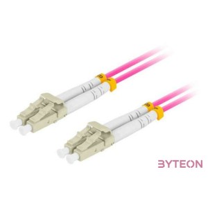 LANBERG fiber optic patchcord MM LC,UPC-LC,UPC duplex 2m LSZH om4 50,125 3.0mm violet