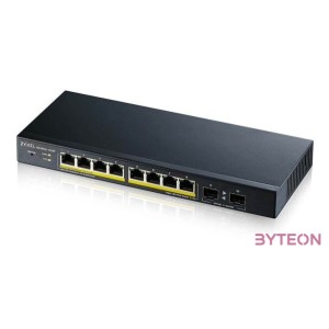 ZYXEL GS1900-10HP v2 8-port GbE L2 PoE Smart Switch  2 SFP slots 802.3at desktop fanless 70 Watt