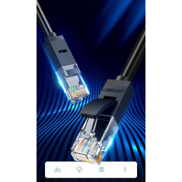 UGREEN Ethernet RJ45 hálózati kábel, Cat.6, UTP, 5m (fekete)