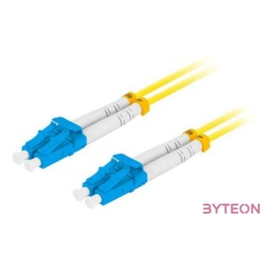 LANBERG fiber optic patchcord SM LC,UPC-LC,UPC duplex 1m LSZH g657a1 3.0mm yellow