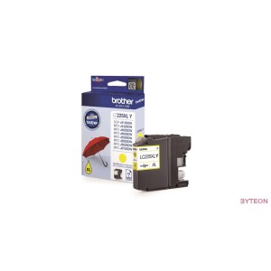 Brother LC225XLY - Sárga, nagy kapacitású