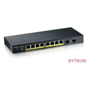 ZYXEL GS1900-10HP v2 8-port GbE L2 PoE Smart Switch  2 SFP slots 802.3at desktop fanless 70 Watt