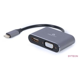 GEMBIRD A-USB3C-HDMIVGA-01 USB Type-C to HDMI  VGA display adapter space grey