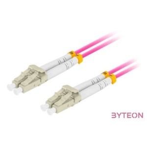 LANBERG fiber optic patchcord MM LC,UPC-LC,UPC duplex 2m LSZH om4 50,125 3.0mm violet