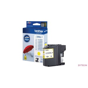 Brother LC225XLY - Sárga, nagy kapacitású