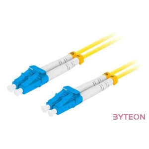 LANBERG fiber optic patchcord SM LC,UPC-LC,UPC duplex 1m LSZH g657a1 3.0mm yellow