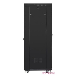 LANBERG free standing rack 19inch cabinet 37U 600x800 glass door LCD flat pack black