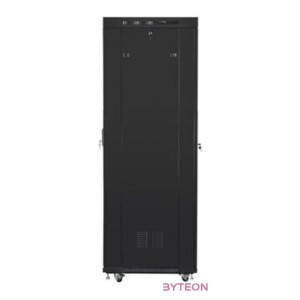 LANBERG free standing rack 19inch cabinet 42U 600x800 glass door LCD flat pack black