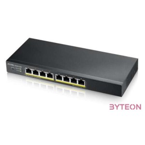 ZYXEL GS1915-8EP 8-port GbE PoE Smart hybrid mode Switch standalone or NebulaFlex Cloud 60 Watt 802.3at desktop fanless