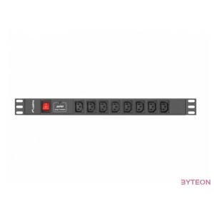 LANBERG power distribution unit PDU 19 1U 16A 8x IEC C13 sockets 2m black C20