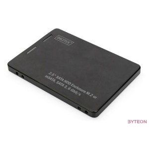 DIGITUS 2.5inch SATA HDD Enclosure M.2 or mSATA SATA 3 6Gbit,s write speed up to 520MB,s