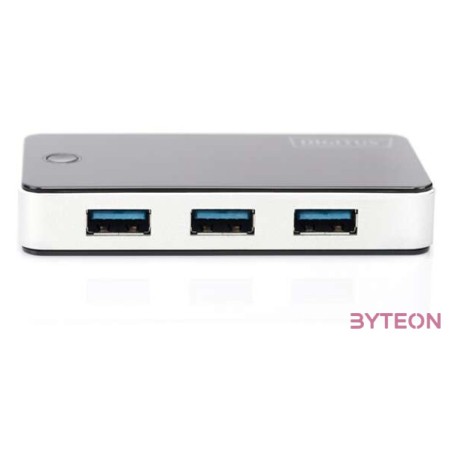 DIGITUS 40x USB3.0 Hub 4-port 4xUSB A,F incl. ext. power supply 5V 3.5A and cable 1.2m USB2.0 compatible