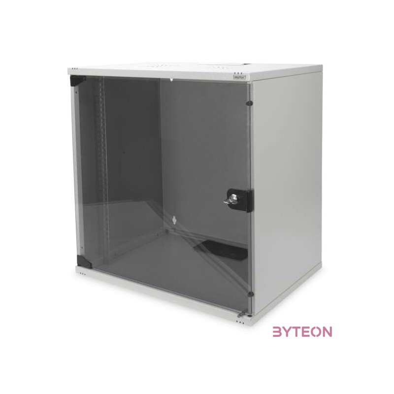 DIGITUS Wall Cabinet 19Inch 12HE RAL 7035 grey unmounted without tray incl. 8xsrews