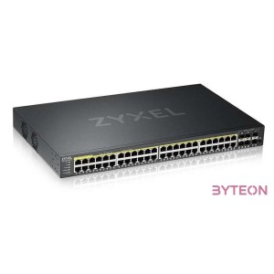 ZYXEL GS2220-50HP EU region 48-port GbE L2 PoE Switch with GbE Uplink 1 year NCC Pro pack license bundled