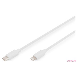 DIGITUS Type C to lightning MFI C94 2m fillingALB jacket PVC white OD 3.5mm