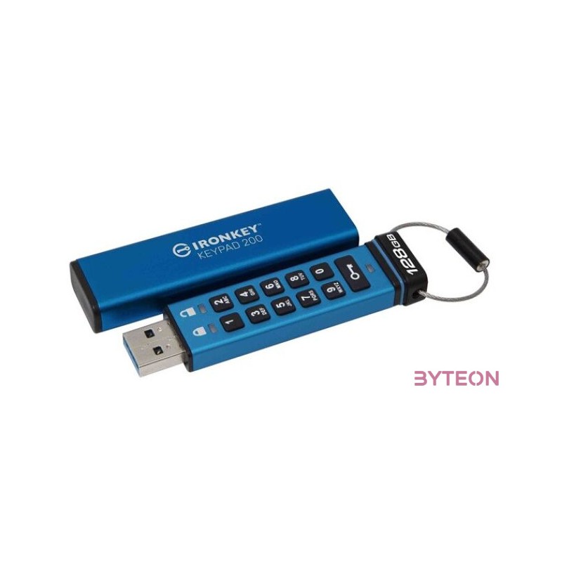 KINGSTON 128GB IronKey Keypad 200 FIPS 140-3 Lvl 3 Pending AES-256 Encrypted