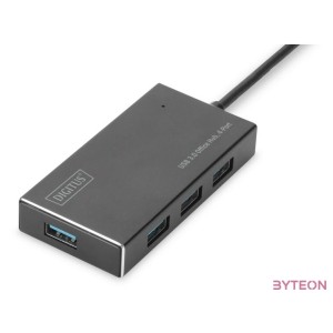 DIGITUS USB 3.0 Hub 4-port Incl. 5V,2A power supply Aluminium housing