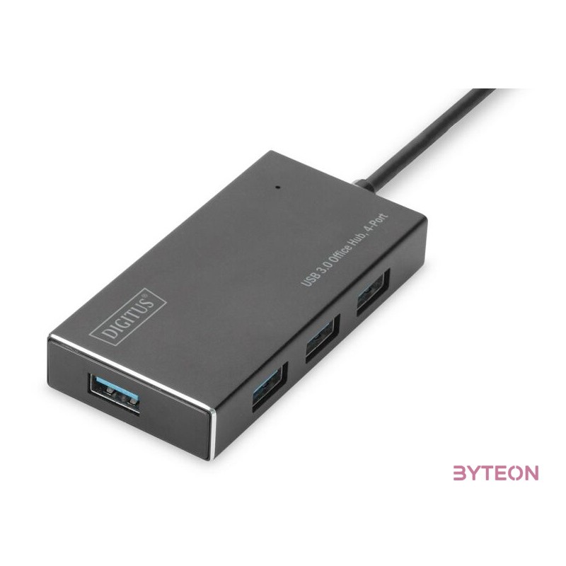 DIGITUS USB 3.0 Hub 4-port Incl. 5V,2A power supply Aluminium housing