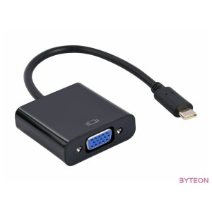 GEMBIRD USB Type-C to VGA adapter cable 15cm black