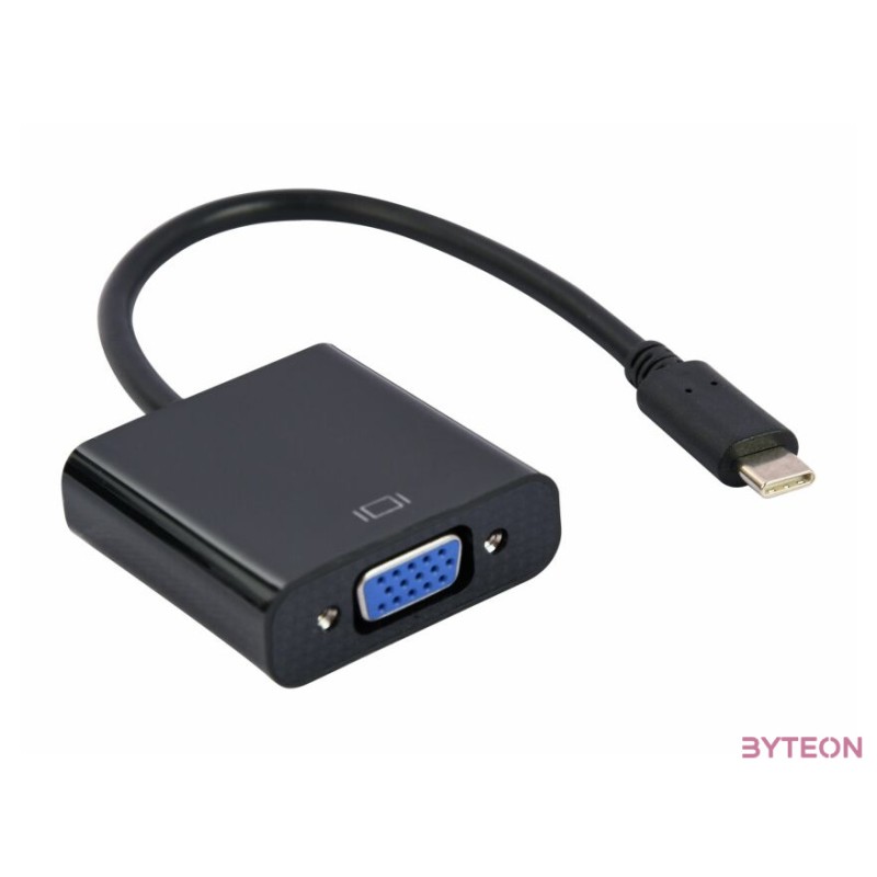 GEMBIRD USB Type-C to VGA adapter cable 15cm black