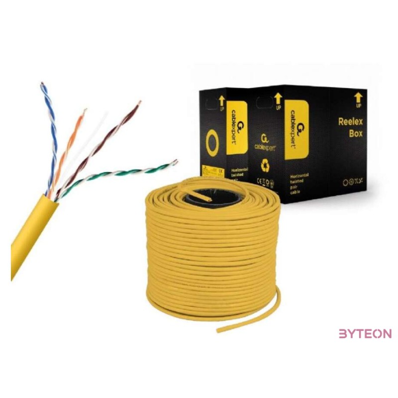GEMBIRD UPC-5004E-SOL-Y UTP solid cable cat. 5 CCA 305m roll yellow