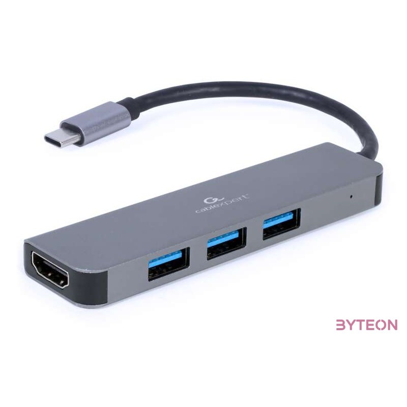 GEMBIRD A-CM-COMBO2-01 Multi Port Adapter USB Type C 2in1 HUB USB HDMI
