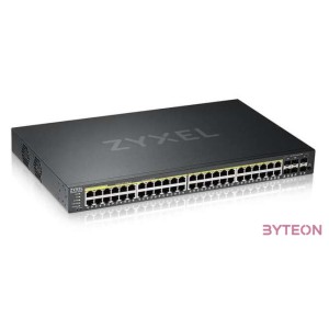 ZYXEL GS2220-50HP EU region 48-port GbE L2 PoE Switch with GbE Uplink 1 year NCC Pro pack license bundled