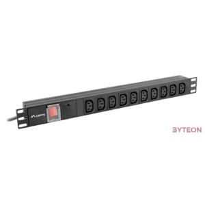 LANBERG PDU-10I-0200-IEC-BK PDU 1U 10A 10 sockets IEC C13 2m Black