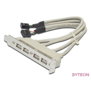DIGITUS USB Slot Bracket cable 4x type A-2x10pin IDC F,F 0.25m USB 2.0 compatibel be