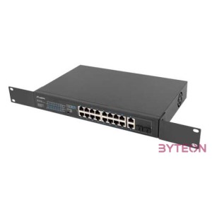 LANBERG RSFE-16P-2C-250 Switch 16x 100Mb PoE,2x Combo Gigabit 250W unmanaged