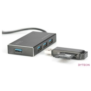 DIGITUS USB 3.0 Hub 4-port Incl. 5V,2A power supply Aluminium housing