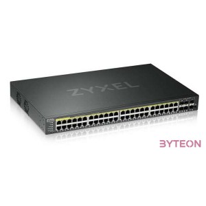 ZYXEL GS2220-50HP EU region 48-port GbE L2 PoE Switch with GbE Uplink 1 year NCC Pro pack license bundled