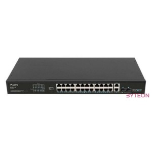 LANBERG Switch rack 19inch RSFE-24P-2C-360 24x 100Mb PoE 2x Combo Gigabit 360W