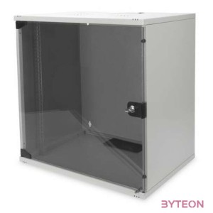 DIGITUS Wall Cabinet 19Inch 12HE RAL 7035 grey unmounted without tray incl. 8xsrews