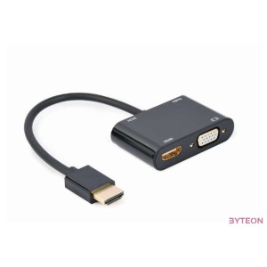 GEMBIRD HDMI male to HDMI female  VGA female  audio adapter cable black