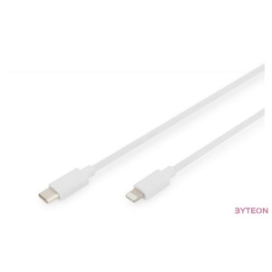 DIGITUS Type C to lightning MFI C94 2m fillingALB jacket PVC white OD 3.5mm